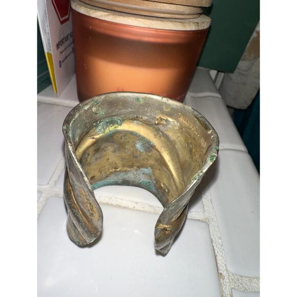 VINTAGE ALLEN JACOBSEN BRUTALIST MODERNIST CUFF BRACELET SIGNED! - Picture 6 of 7